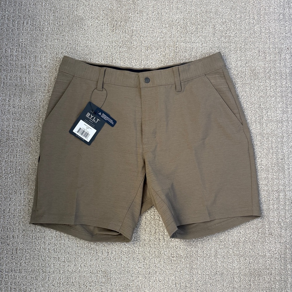 BYLT Men's Kinetic Shorts Taupe NWT